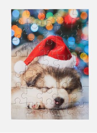 Puzzle świąteczne pies