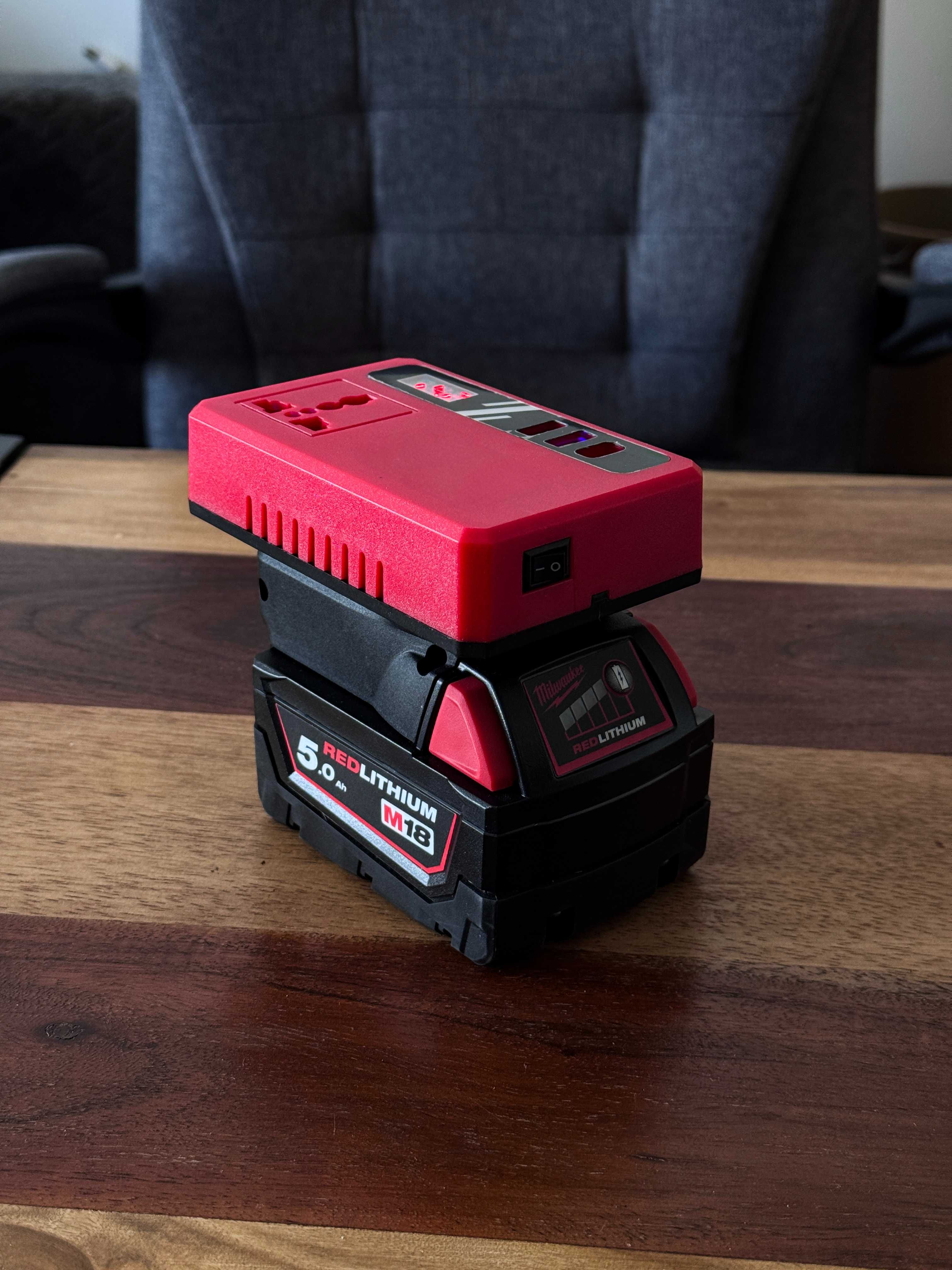 Przetwornica Falownik Dobra Na Kemping 230V z Baterii Milwaukee M18