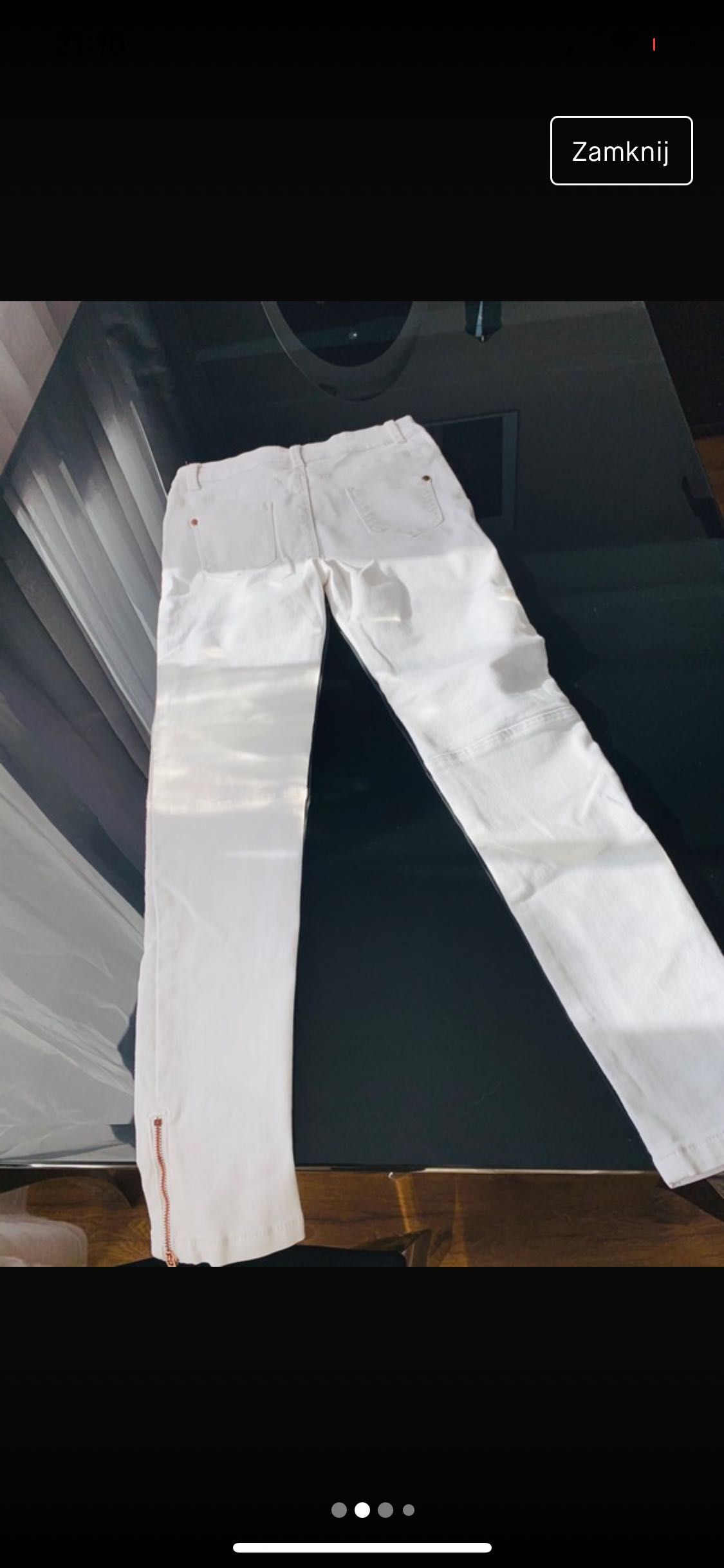 Spodnie białe 152 skinny denim Co