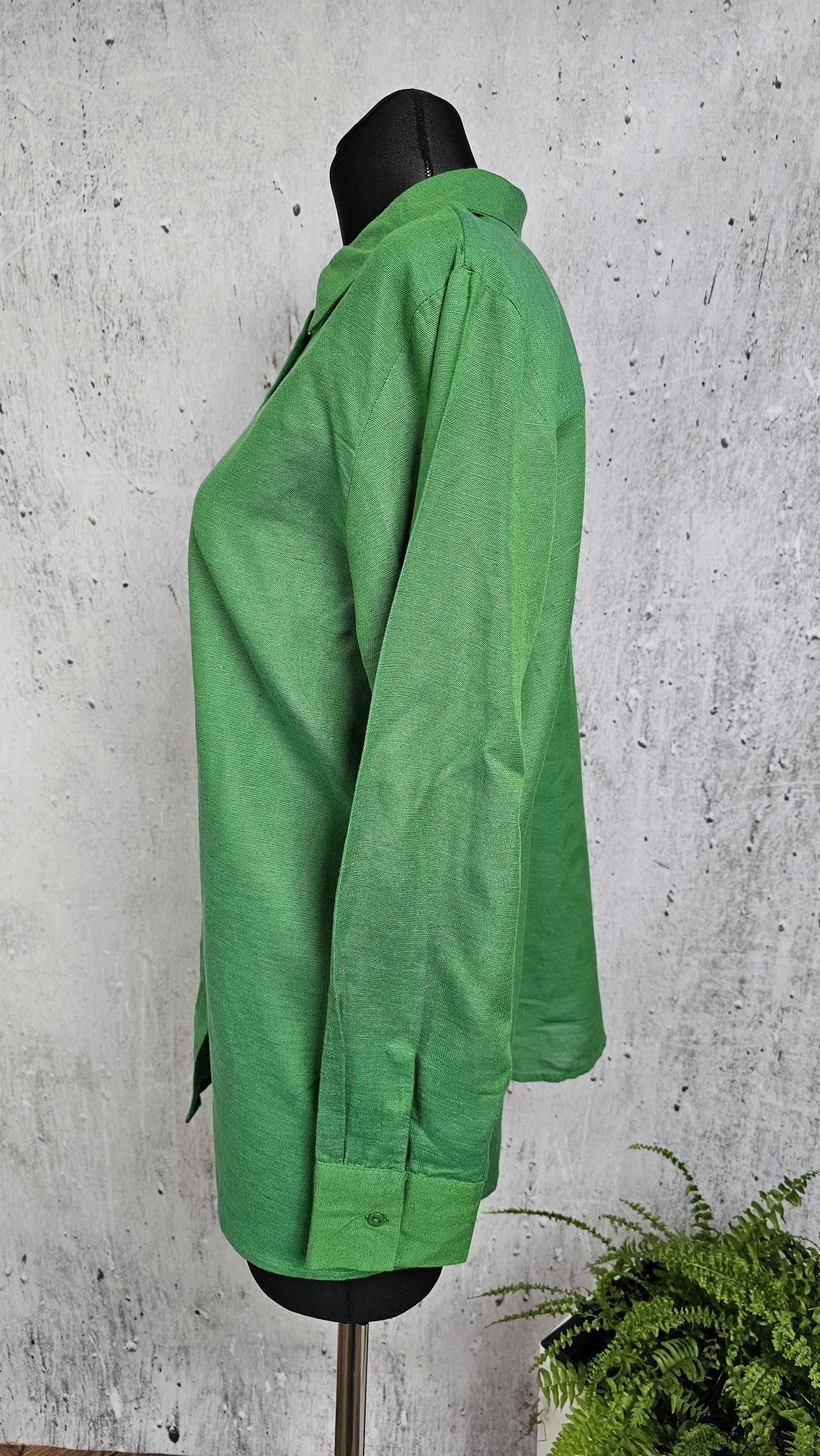 Koszula damska oversize r XS wiskoza bawełna len