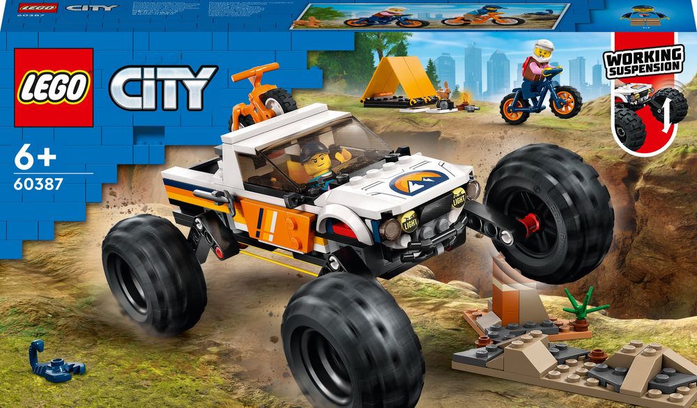 Конструктор LEGO City Пригоди на позашляховику 4x4 (60387) Лего