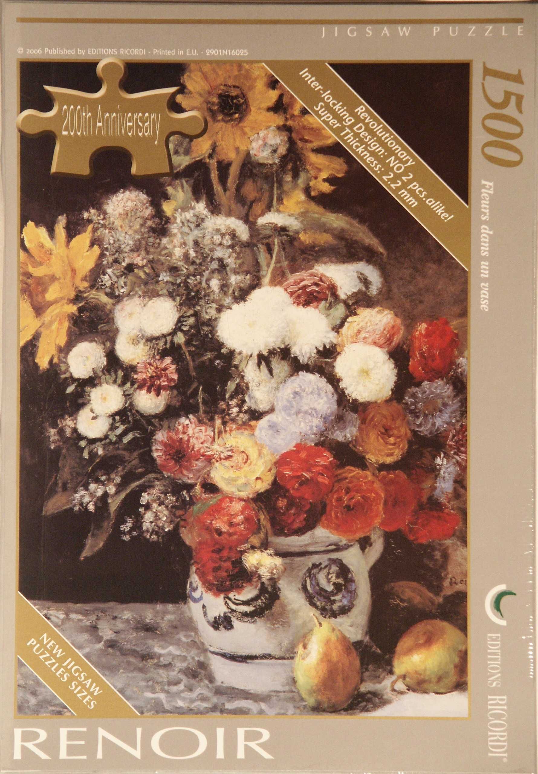 Kwiaty w wazonie - Renoir - puzzle 1500