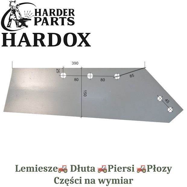 Lemiesz Landsberg HARDOX 1903.673 części do pługa 2X lepsze niż Borowe