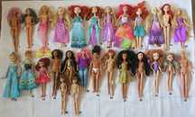 Lalka Barbie, Roszpunka Pocahontas, Jasmina, Elsa, Anna, Ken