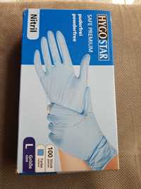 Rękawiczki nitrylowe bez pudrowe L .OKAZJA