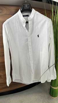 Biała koszula stójka Polo Bawełna
