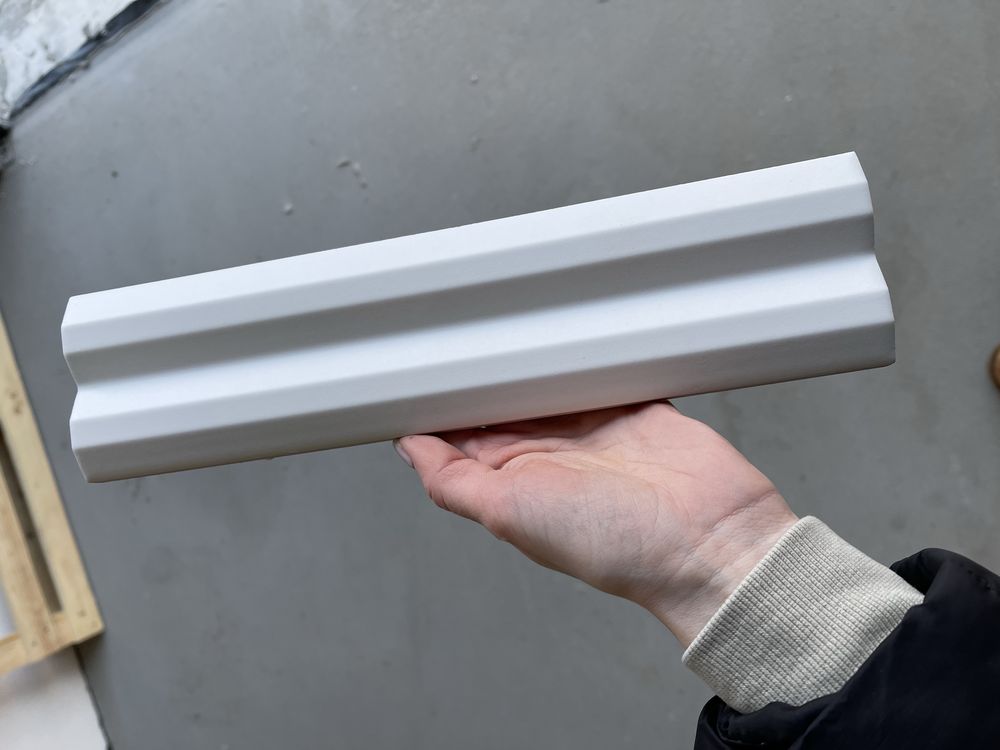 Wow Stripes Ice White Matt 7,5x30 cegiełka trójwymiarowa białe płytki