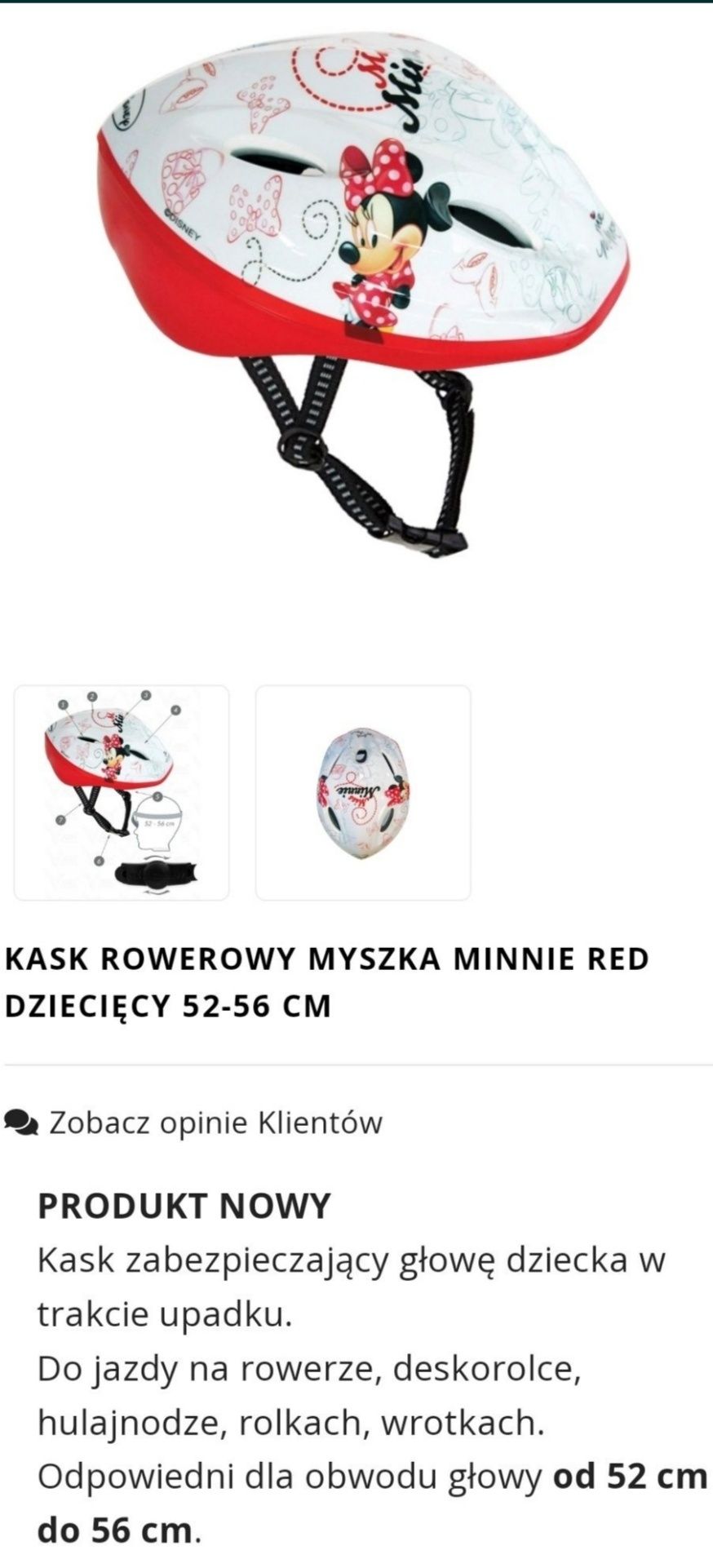 Kask rowerowy Myszka Minnie