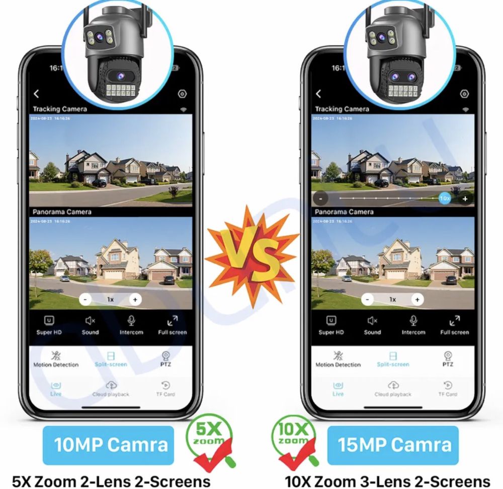 Камера IP WIFI LAN ONVIF 15 Мп 10Х ZOOM вулична поворотна відеокамера