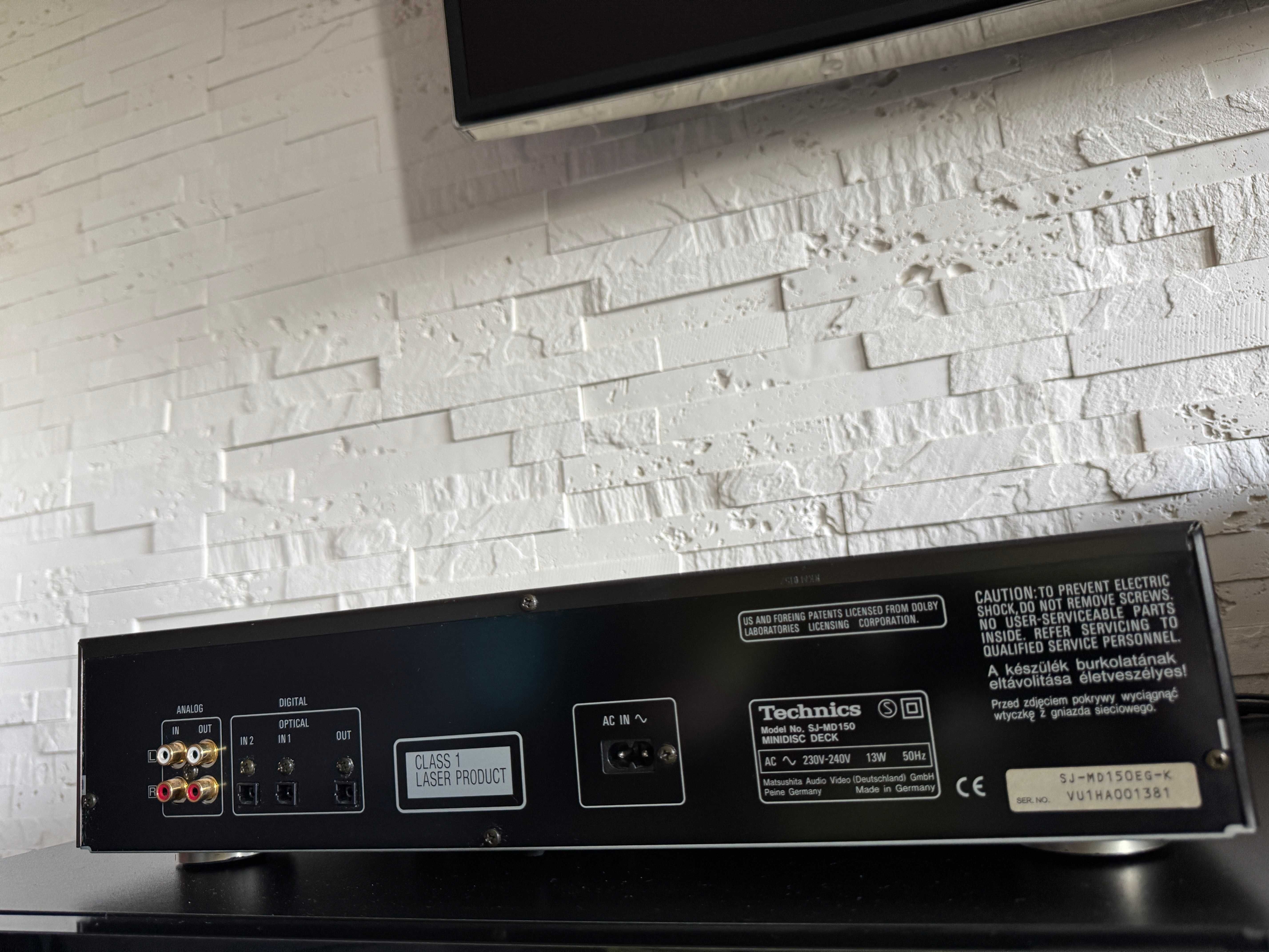 Technics SJ-MD150 odtwarzacz MiniDisc Pilot stan Gabinetowy