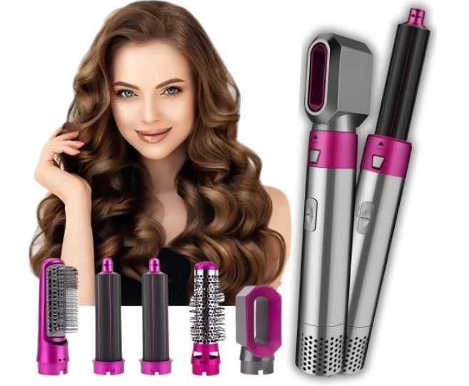 Automatyczna suszarka-lokówka 5w1 – szczotka, prostownica, jonizacja