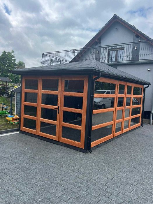 Altana ogrodowa przeszklona,drewniana,ogród zimowy 4x4,4x3,4x5,5x5