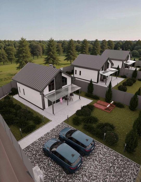 Сучасний будинок з каміном