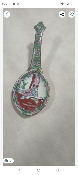 Colher porcelana Chinesa Mandarim