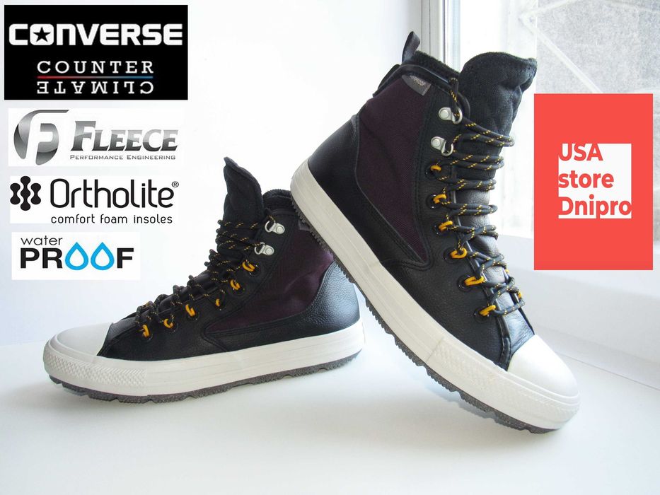 Мембранные, зимние хайтопы Converse All Terrain Climate WP р 43 (28см)