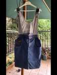 Jardineira saia de ganga/Denim skirt dungarees Tam.L