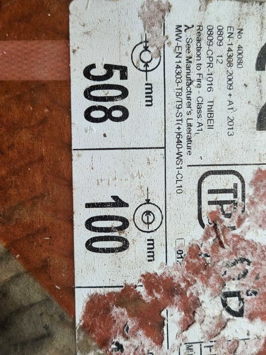 wełna mineralna do izolacji rur fi 508 mm grubość 10 cm 23 rolki