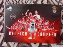 selos CTT Benfica campeão nacional 37 + livro Centenarium Benfica