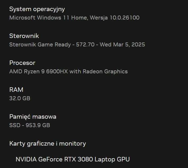 Laptop gamingowy ASUS ROG G713RS - AMD Ryzen 9 / RTX 3080 / 32GB RAM