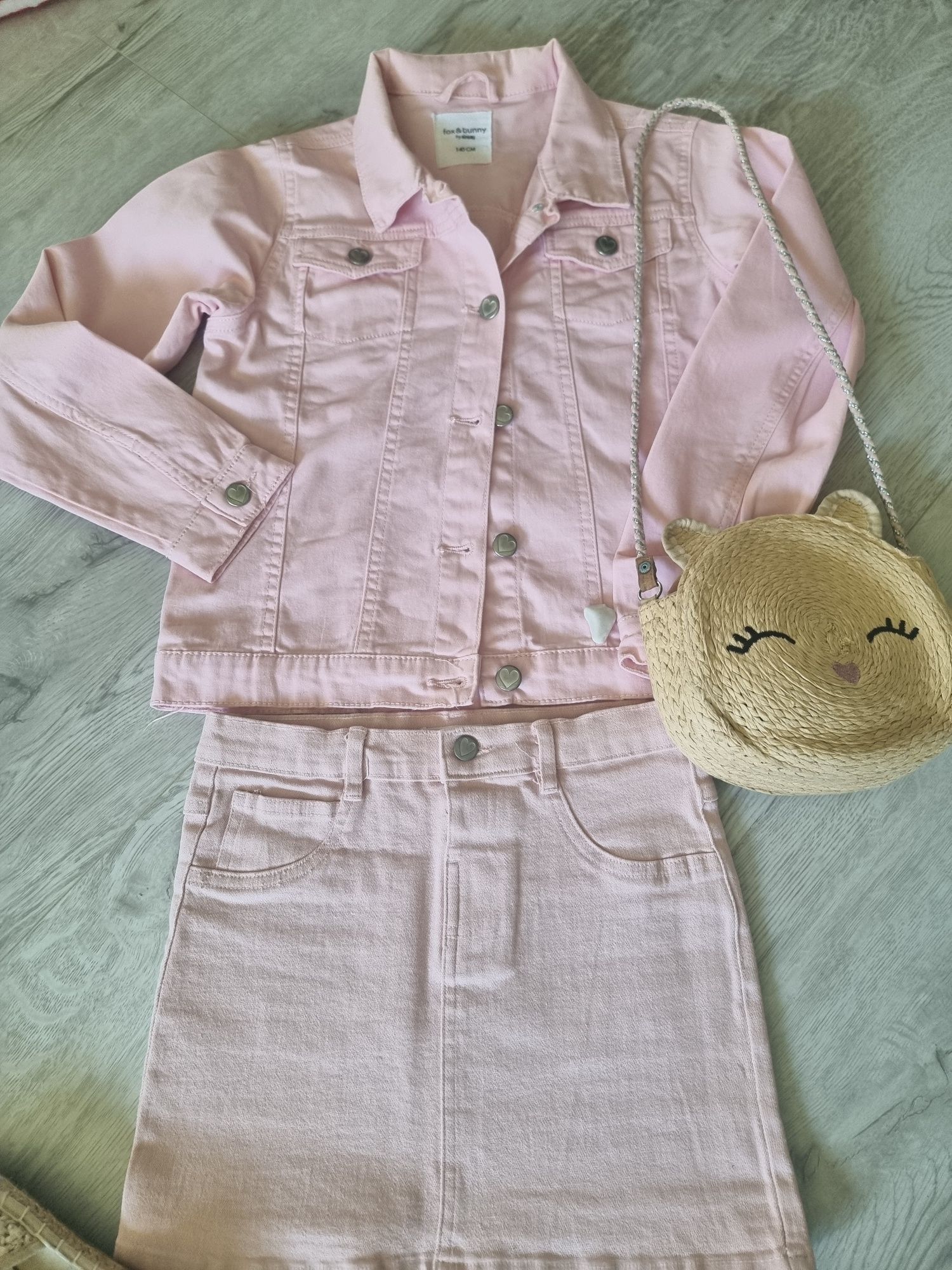 Komplet spódnica I kurta jeansowa Sinsay r. 140