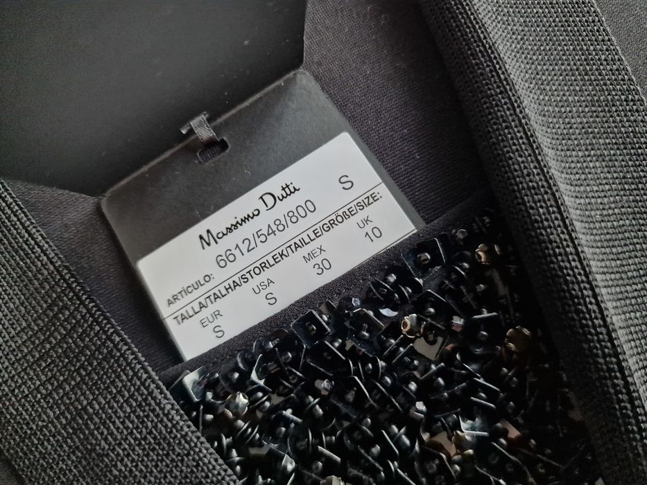 Vestido elegante preto Massimo Dutti