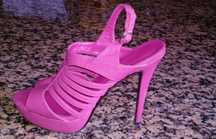 Sandalias Cor de Rosa, Tamanho 38