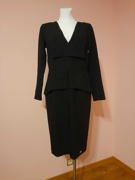Nowa sukienka etui - black LONG SLEEVES -Lenitif