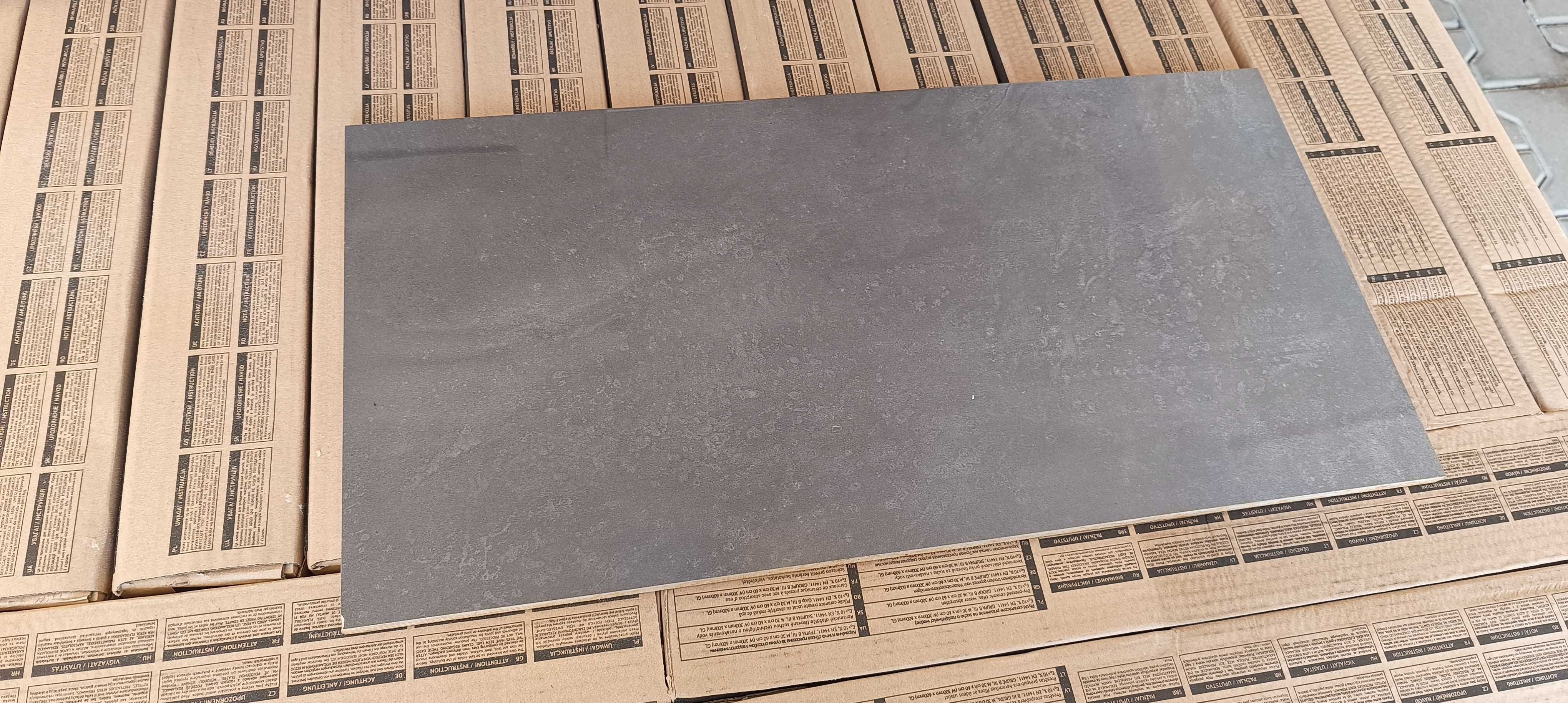 Gres szkliwiony polerowany Aqua Marina ciemno szara 29,7×59,7×9,5 G.1
