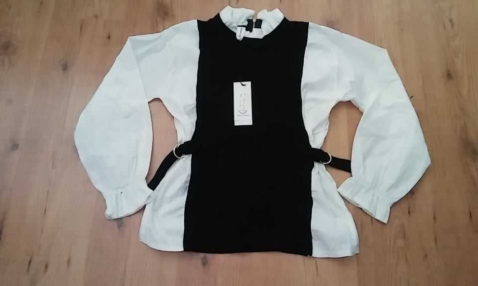 Camisola preta com blusa incorporada - Tamanho Único