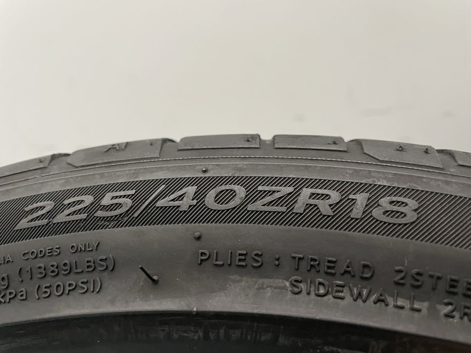 2 Pneus 225/40 R18 Hankook S1 Evo3