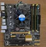 Комплект s1150 Asus B85M-E + i5-4670K + 16Gb DDR3 + fun