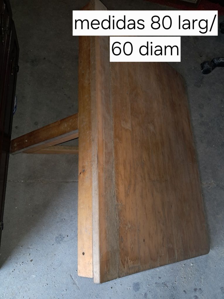 Mesa dobravel madeira maciça