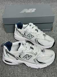 New Balance 530 White Silver Navy