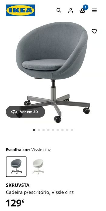 Cadeira ikea SKRUVSTA giratória se escritório