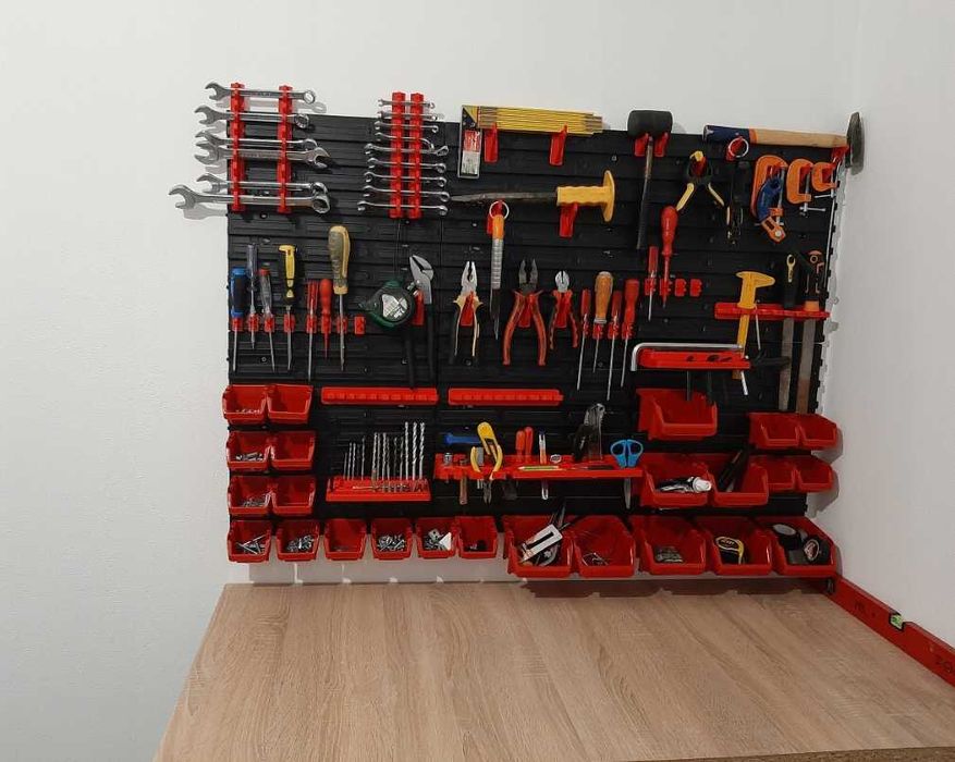 Панель для інструменту органайзер 115х39см 7 контейнерів дошка