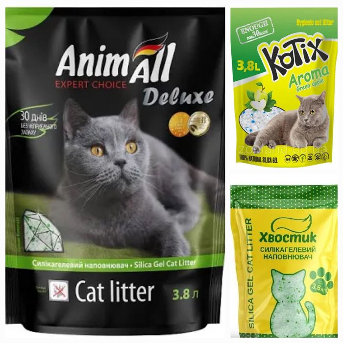 Наполнитель для котов  Animall, Kotix, Хвостик, силікагель