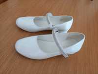 Buty komunijne komunia pantofle pantofelki baleriny balerinki białe 36