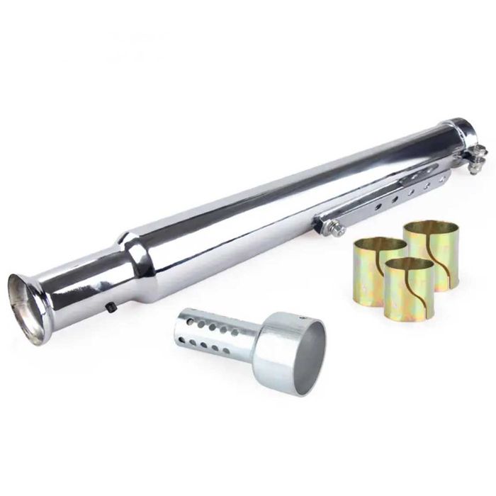 Escape ponteira universal silenciador preto cromado moto cafe racer