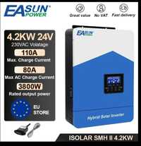 Inversor híbrido 4.2kw 24v  com wi fi   novo