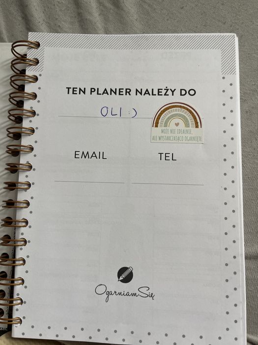 Nowy fitness planner Ogarniam się