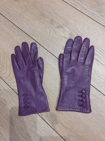 Rękawiczki skóra fiolet S/M