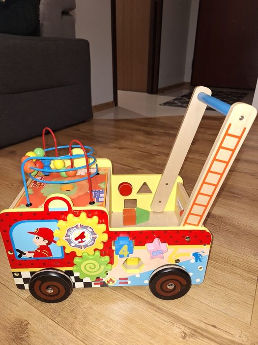 Pchacz edukacyjny, drewniany wóz strażacki