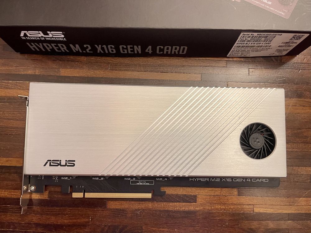 Karta ASUS Hyper M.2 x16 V4 generacja (PCIe 4.0/3.0) x4 SSD RAID 0 new