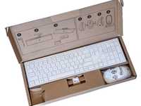 teclado e rato branco Wireless USB