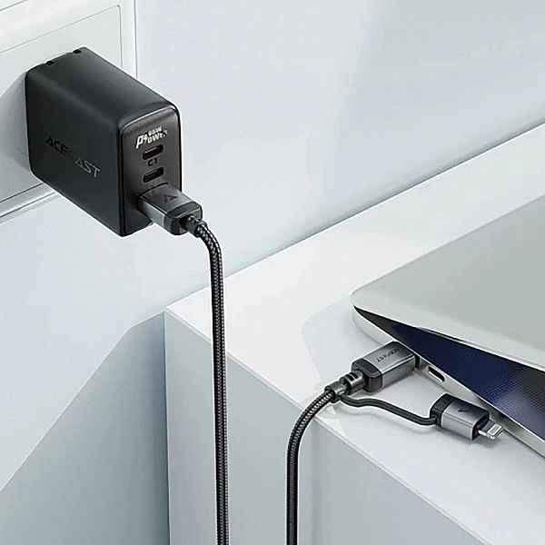 Kabel Acefast C20-01 USB-C - USB-C/Lightning 60W/30W 480Mb/s 3A 1.2m -