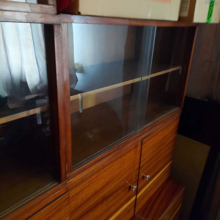 Meblościanka  regał  PRL wysoki połysk  lata 70 te szafka komoda