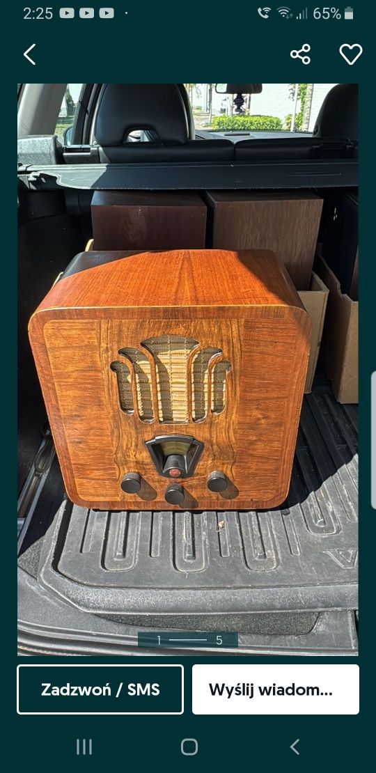 Z 1939 roku Sprawne Radio Philips Stan Kolekcjonerski