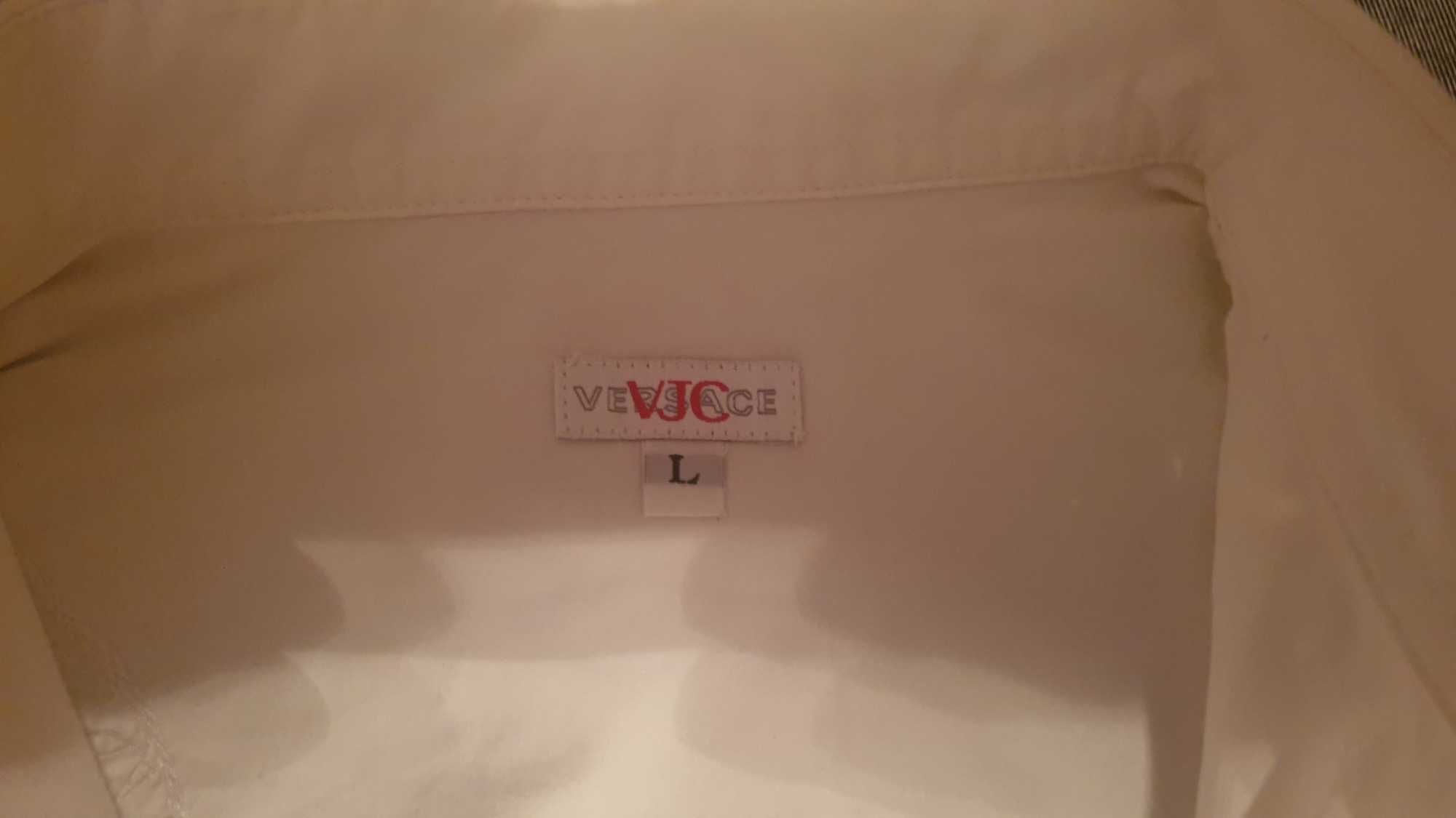 Koszula Versace Jeans Couture, M/L, biała, krótki rękaw, stan bdb-