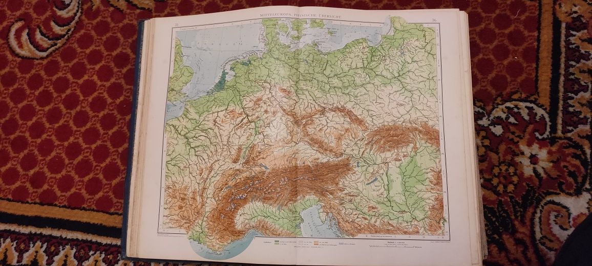 Andrees handatlas funfte auflage jubilaums ausgage 1906 atlas mapa