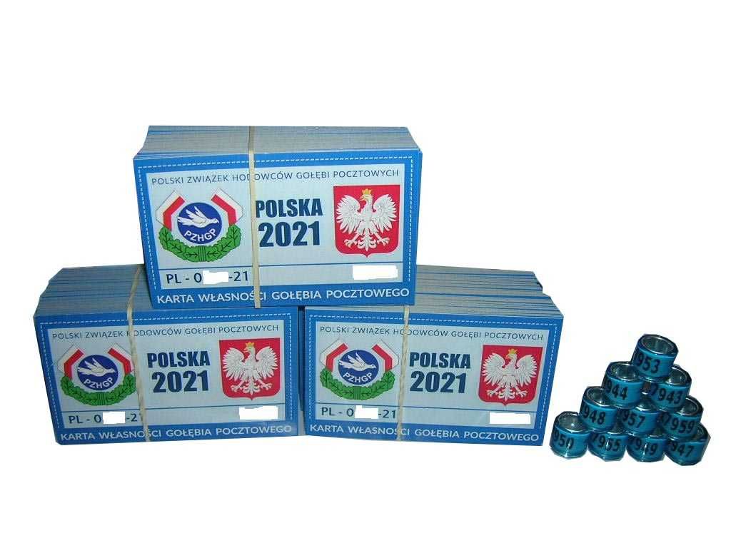 Obrączki dla gołębi PZHGP 2021 Rok 100% oryginał